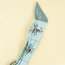 Hermes Blue Multiolor Parade Print Twilly