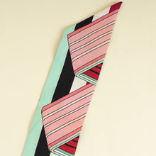 Hermes Multicolor Sangles En ZigZag Silk Twilly