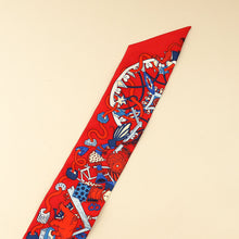 Hermes Tricolor La Folle Parade Silk Twilly
