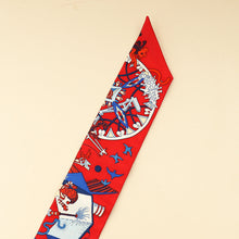 Hermes Tricolor La Folle Parade Silk Twilly