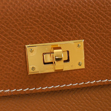 Hermes Gold Kelly Pocket Compact Wallet