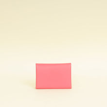 Hermes Rose Azalee Porte-Cartes Calvi Duo Compact Card Holder