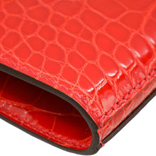 Hermes Geranium Shiny Alligator Kelly Longue Wallet