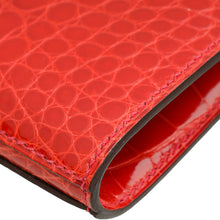Hermes Geranium Shiny Alligator Kelly Longue Wallet