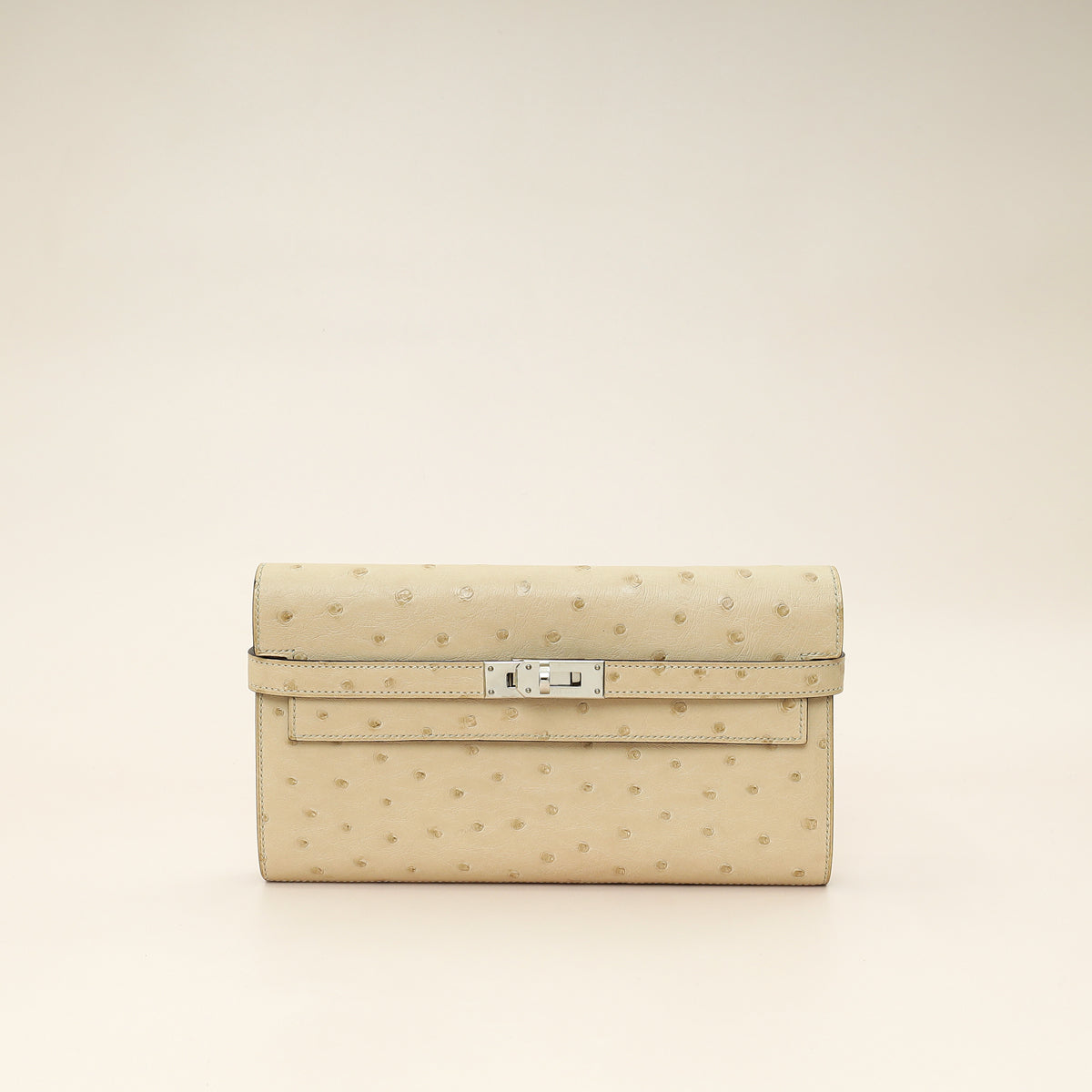 Hermes Parchemin Ostrich Kelly Wallet