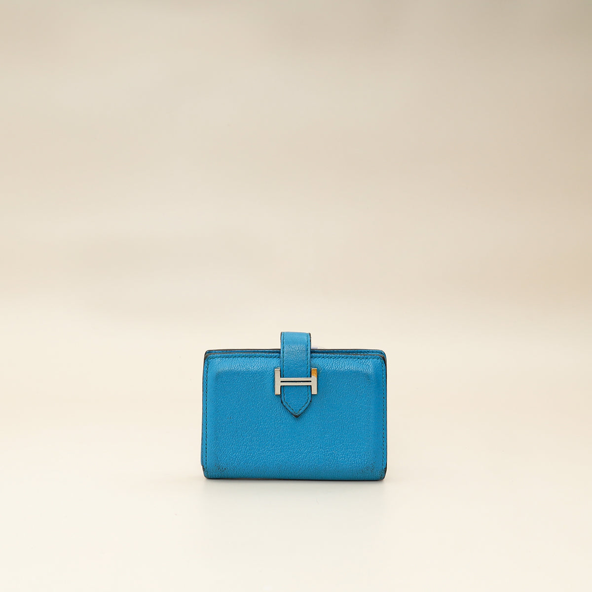 Hermes Bleu Izmir Bearn Evercolor Wallet
