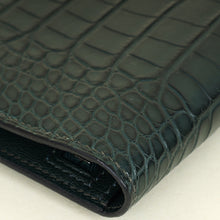 Hermes Vert Titien Bearn Matte Alligator Wallet