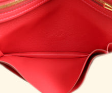 Hermes Rouge Grenate Mysore Goatskin Bearn Wallet