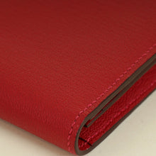 Hermes Rouge Grenate Mysore Goatskin Bearn Wallet