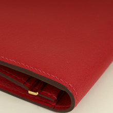 Hermes Rouge Grenate Mysore Goatskin Bearn Wallet