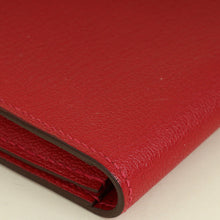 Hermes Rouge Grenate Mysore Goatskin Bearn Wallet