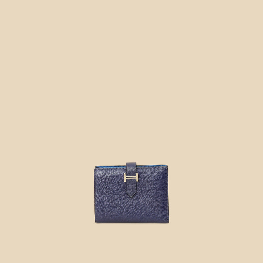 Hermes Bicolor Bearn Verso Compact Wallet