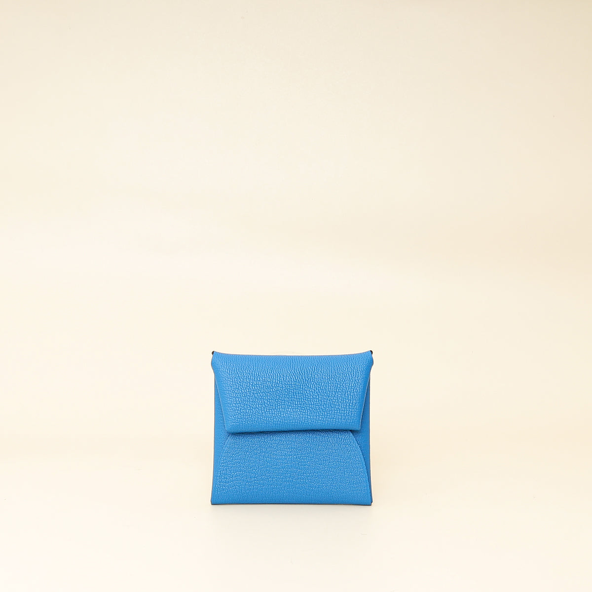 Hermes Bleu Hydra Mysore Goatskin Bastia Change Purse