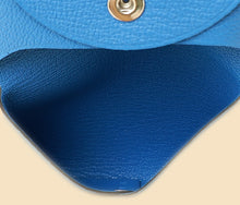 Hermes Bleu Hydra Mysore Goatskin Bastia Change Purse