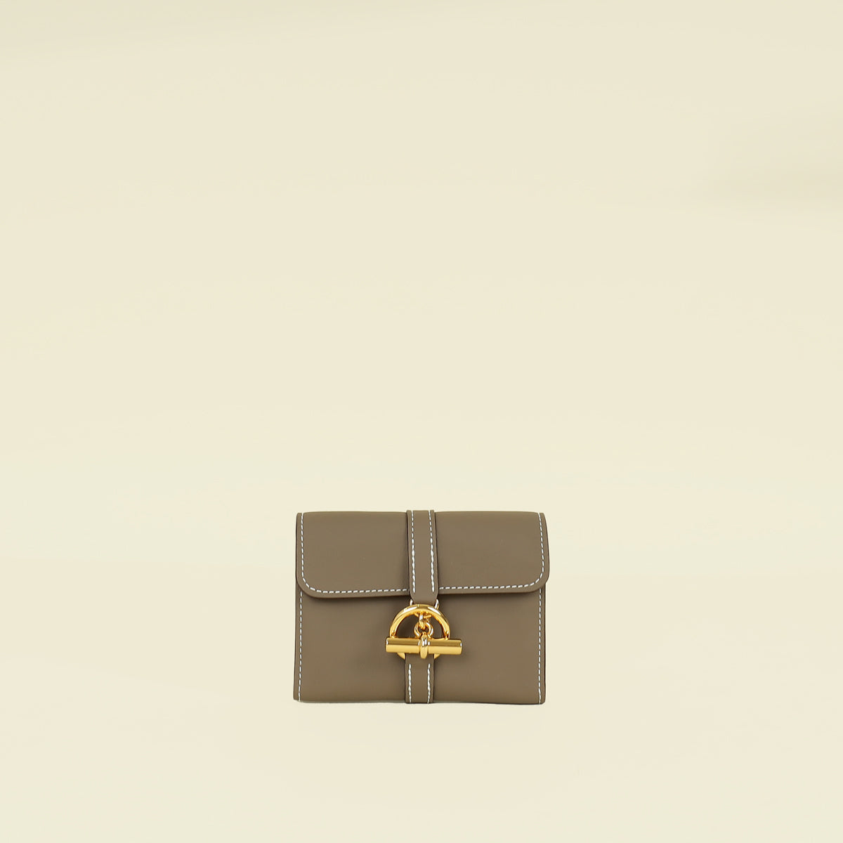 Hermes Etoupe Glenan Compact Wallet