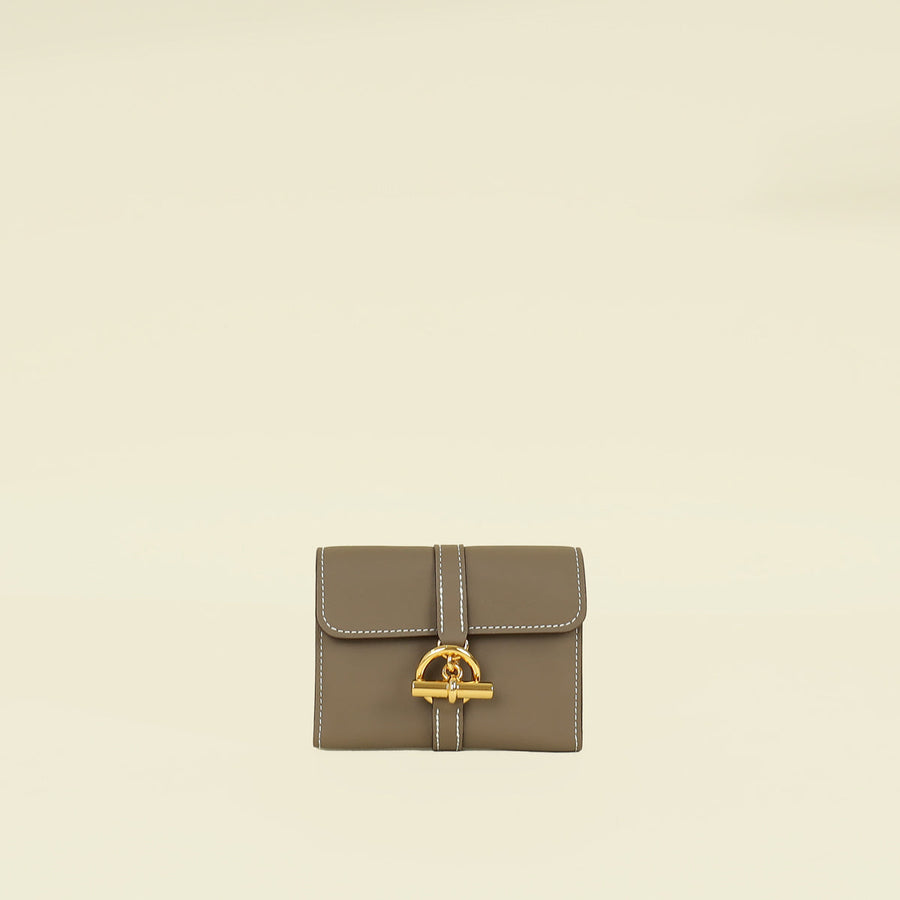 Hermes Etoupe Glenan Compact Wallet