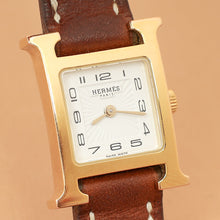Hermes Yellow Gold Plated Heure H Mini Model 21mm Quartz Watch