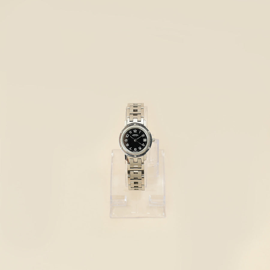 Hermes Stainless Steel Clipper 24mm Quartz Watch