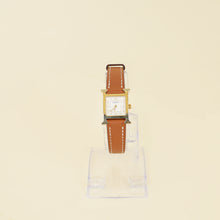 Hermes Yellow-Gold Plated Stainless Steel Mini Heure H Quartz Watch