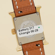 Hermes Yellow-Gold Plated Stainless Steel Mini Heure H Quartz Watch