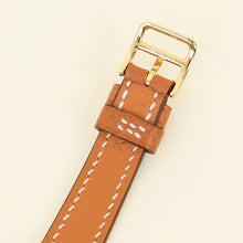 Hermes Yellow-Gold Plated Stainless Steel Mini Heure H Quartz Watch