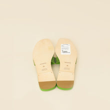 Hermes Vert Absinthe Lizard Oran Sandals 39