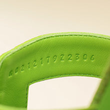 Hermes Vert Absinthe Lizard Oran Sandals 39