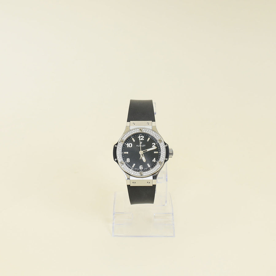 Hublot Stainless Steel Diamond Big Bang Quartz 38mm Watch