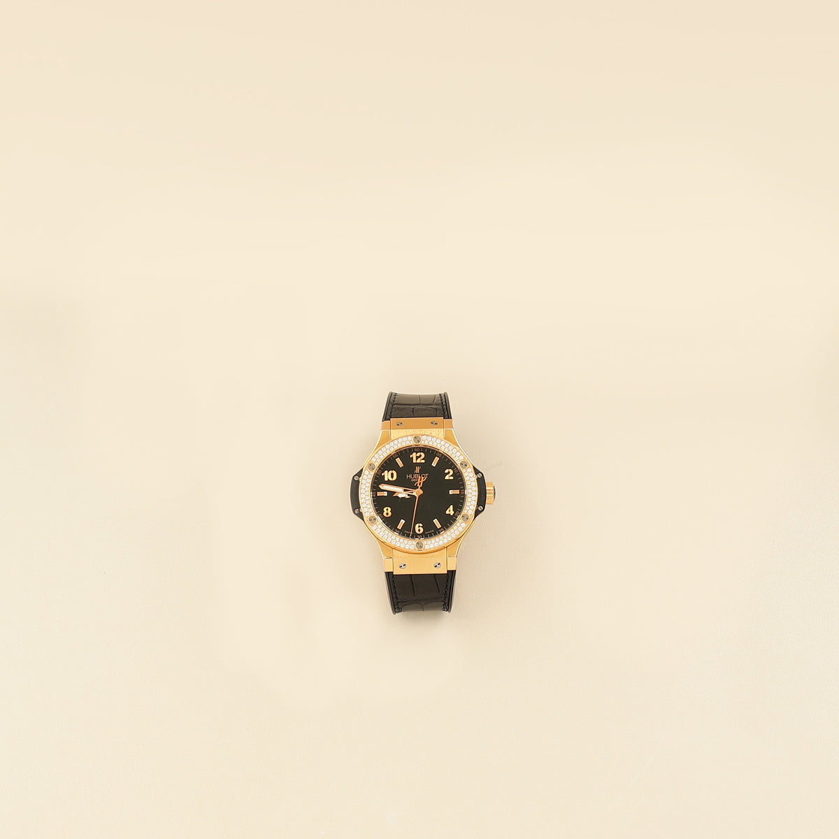 Hublot 18K Rose Gold Diamond Big Bang Quartz 38mm Watch