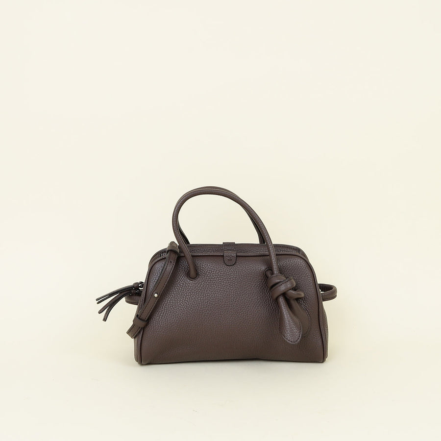 Jacquemus Chocolate Brown Le Petit Turismo Small Tote Bag