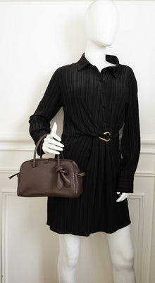 Jacquemus Chocolate Brown Le Petit Turismo Small Tote Bag