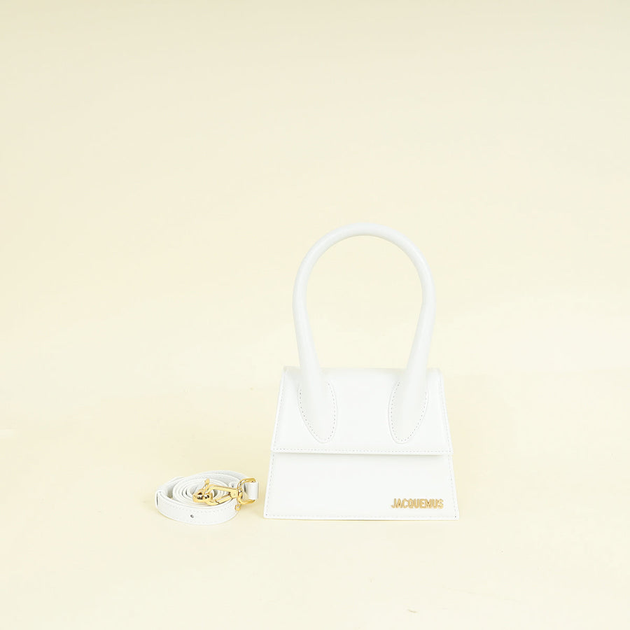 Jacquemus White Le Chiquito Moyen Bag