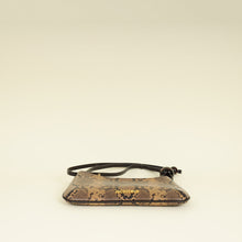 Jacquemus Dark Brown Le Bisou Perle Python-Embossed Shoulder Bag