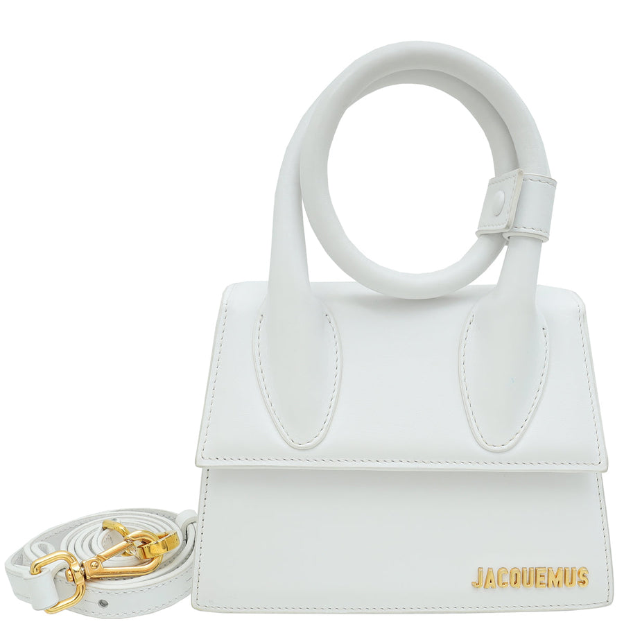 Jacquemus White Le Chiquito Noeud Bag