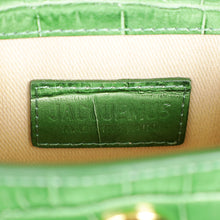 Jacquemus Green Croco Embossed Chiquito Mini Bag