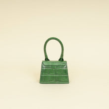 Jacquemus Green Croco Embossed Chiquito Mini Bag