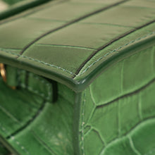 Jacquemus Green Croco Embossed Chiquito Mini Bag
