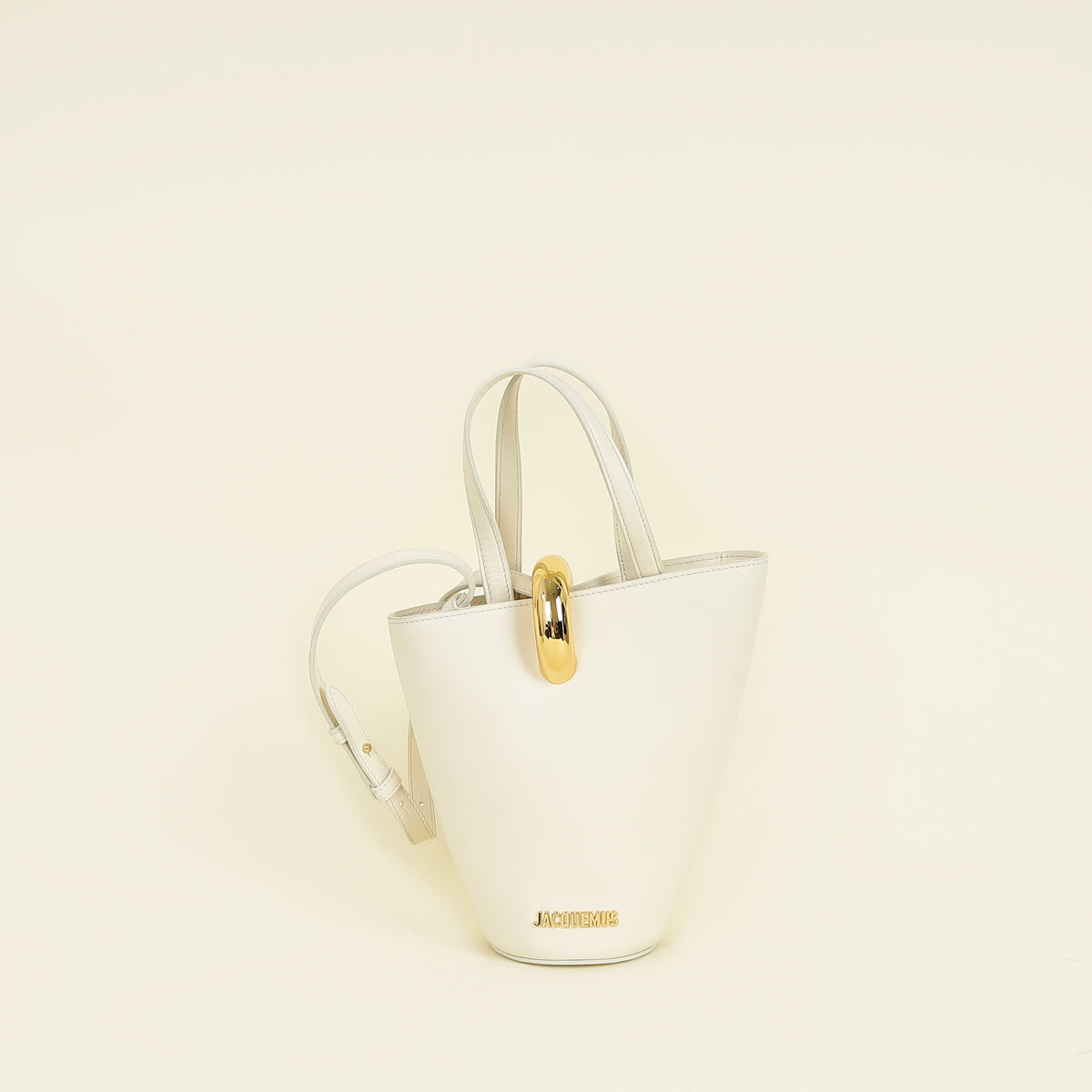 Jacquemus Light Ivory Le Petit Bambola Bucket Bag