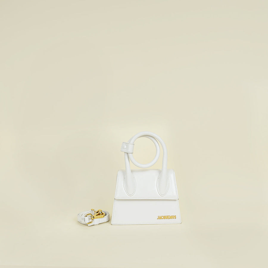 Jacquemus White Le Chiquito Noeud Bag