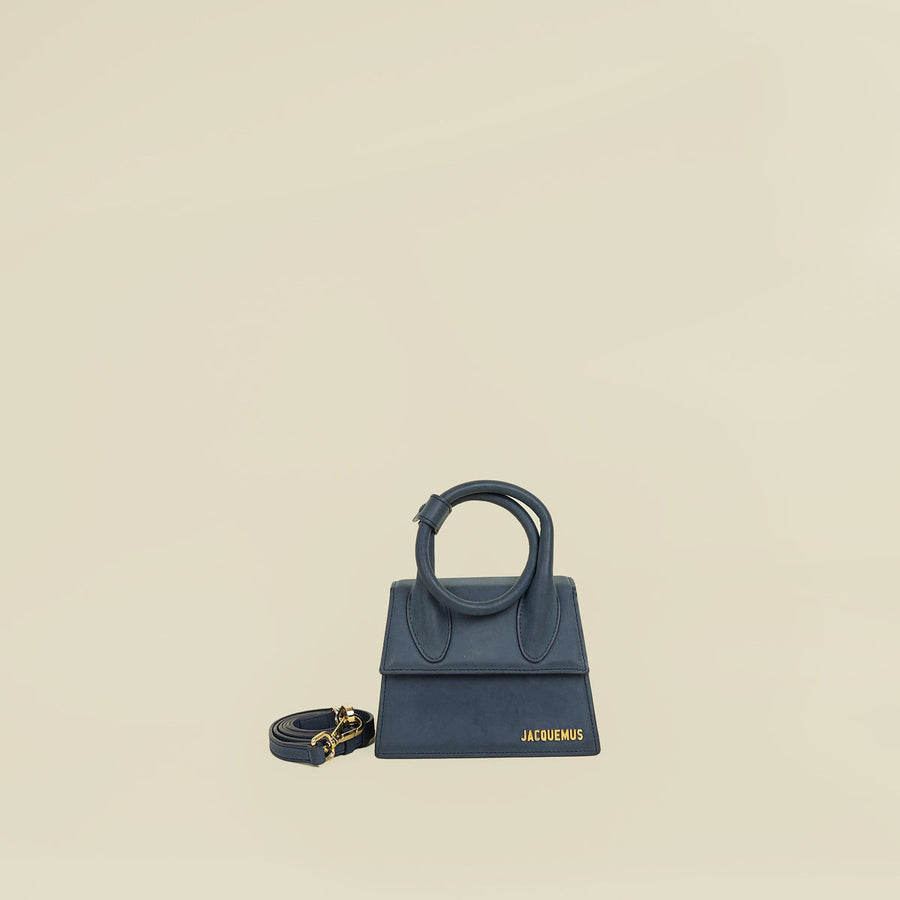 Jacquemus Navy Blue Le Chiquito Noeud Bag