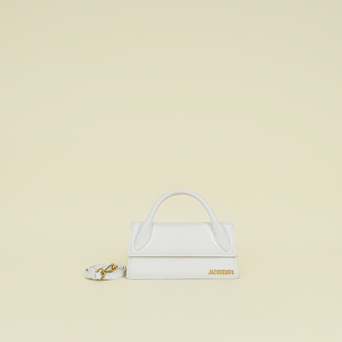 Jacquemus White Le Chiquito Long Top-Handle Bag