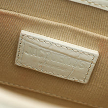 Jacquemus White Croco Embossed Chiquito Medium Bag