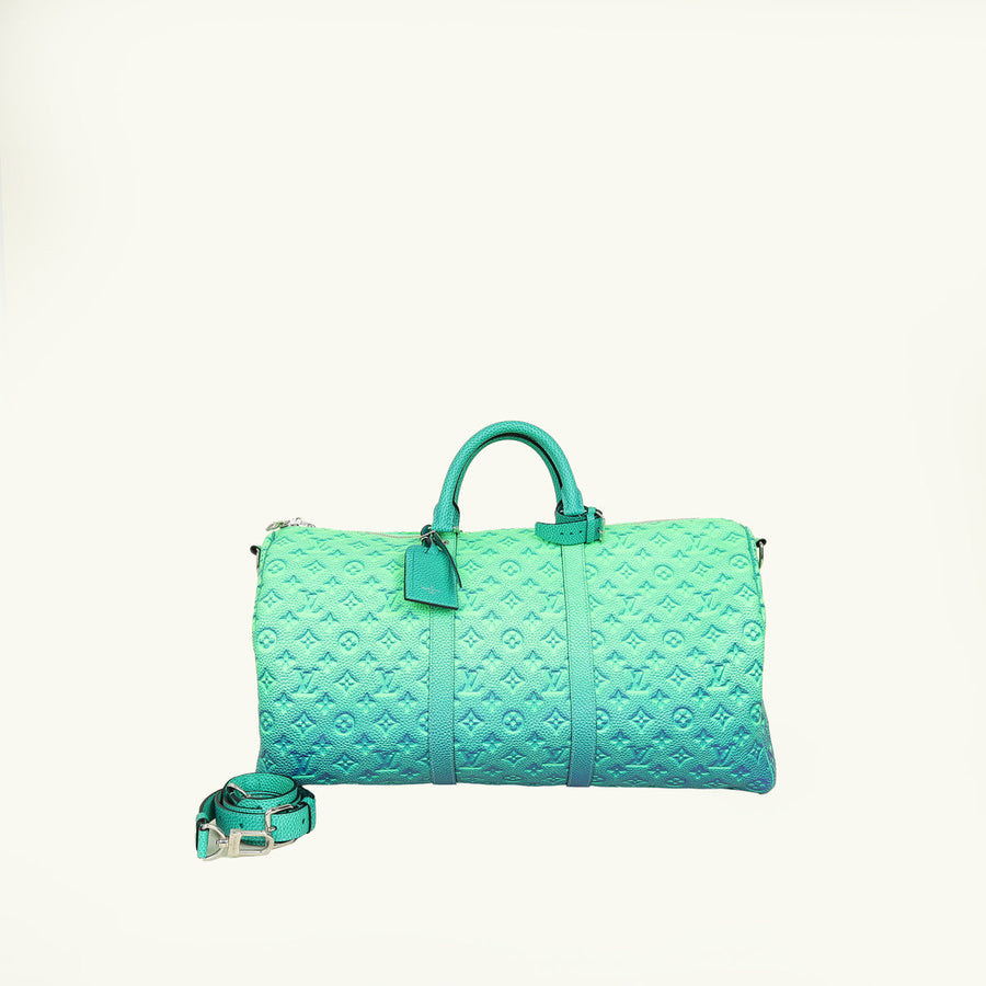 Louis Vuitton Bicolor Virgil Abloh Monogram Illusion Keepall Bandouliere 50 Bag