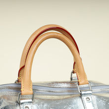 Louis Vuitton Metallic Silver Monogram Mirror Keepall Bandouliere 50 Bag