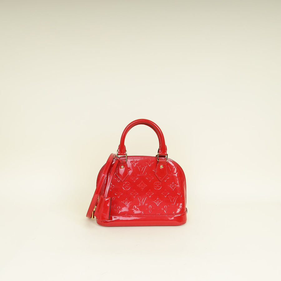 Louis Vuitton Red Monogram Vernis Alma BB Bag