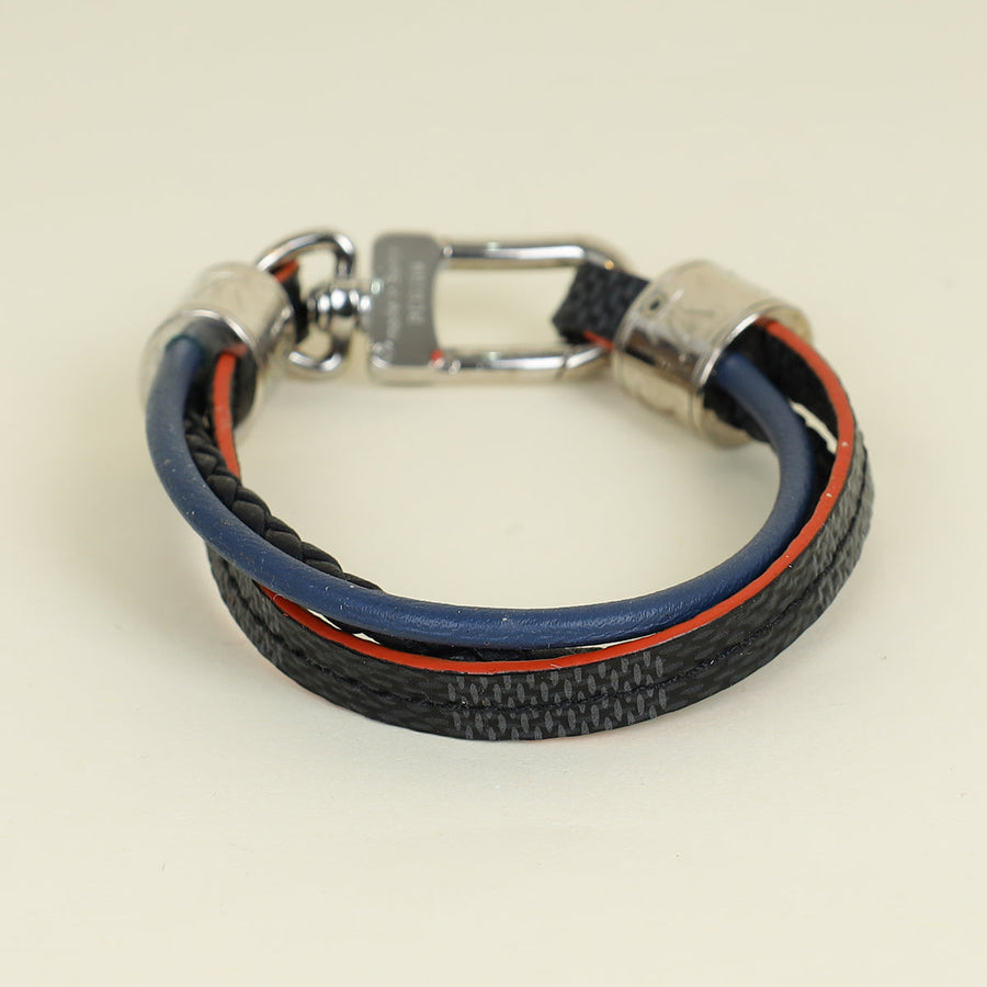 Louis Vuitton Graphite Bicolor Race Treble Bracelet
