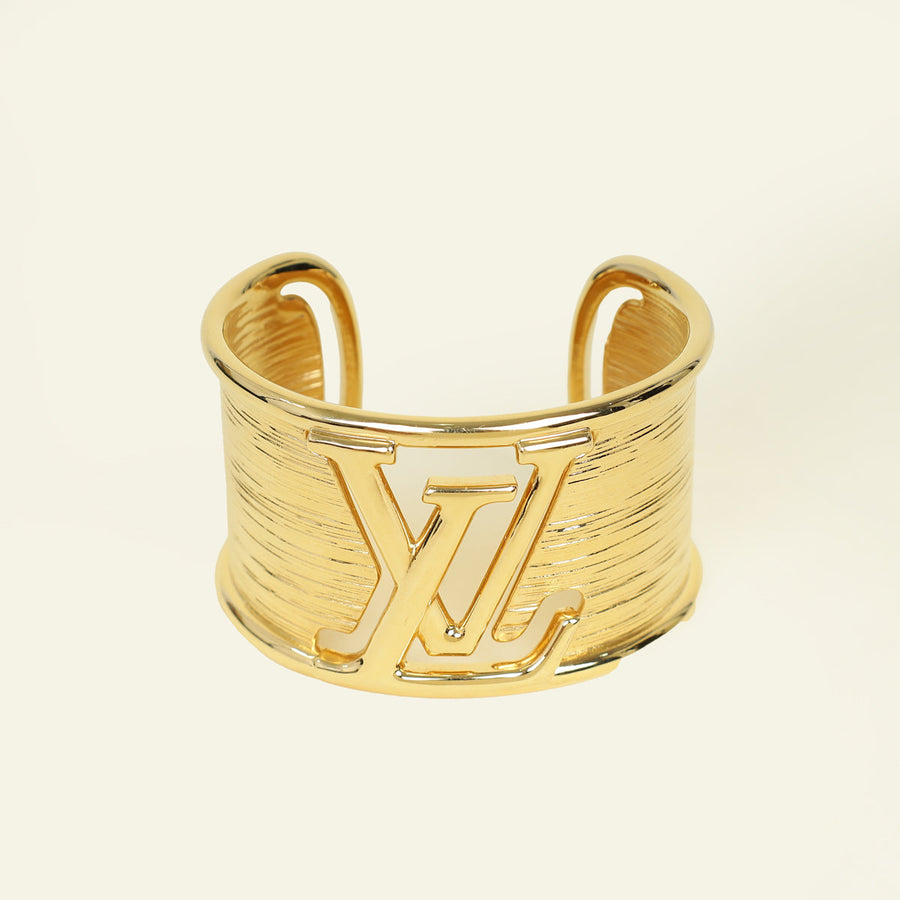 Louis Vuitton Gold Tone Initiales Bracelet