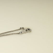 Louis Vuitton Silver Gold Round Rotating Pendant Necklace