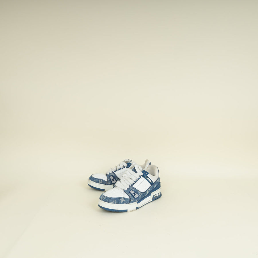 Louis Vuitton Bicolor Monogram Denim Run Away Sneaker 36.5