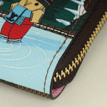 Louis Vuitton Ebene Multicolor Christmas Animation Ice Skating Zippy Coin Purse